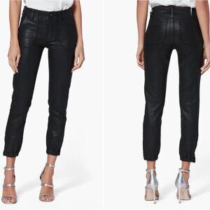 Brand New! Paige "MAYSLIE" Luxe Coated Jogger in Black Fog Size 27
